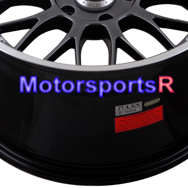 18 XXR 521 Chromium Black Polished Lip Rims Staggered 03 04 06 07 08 