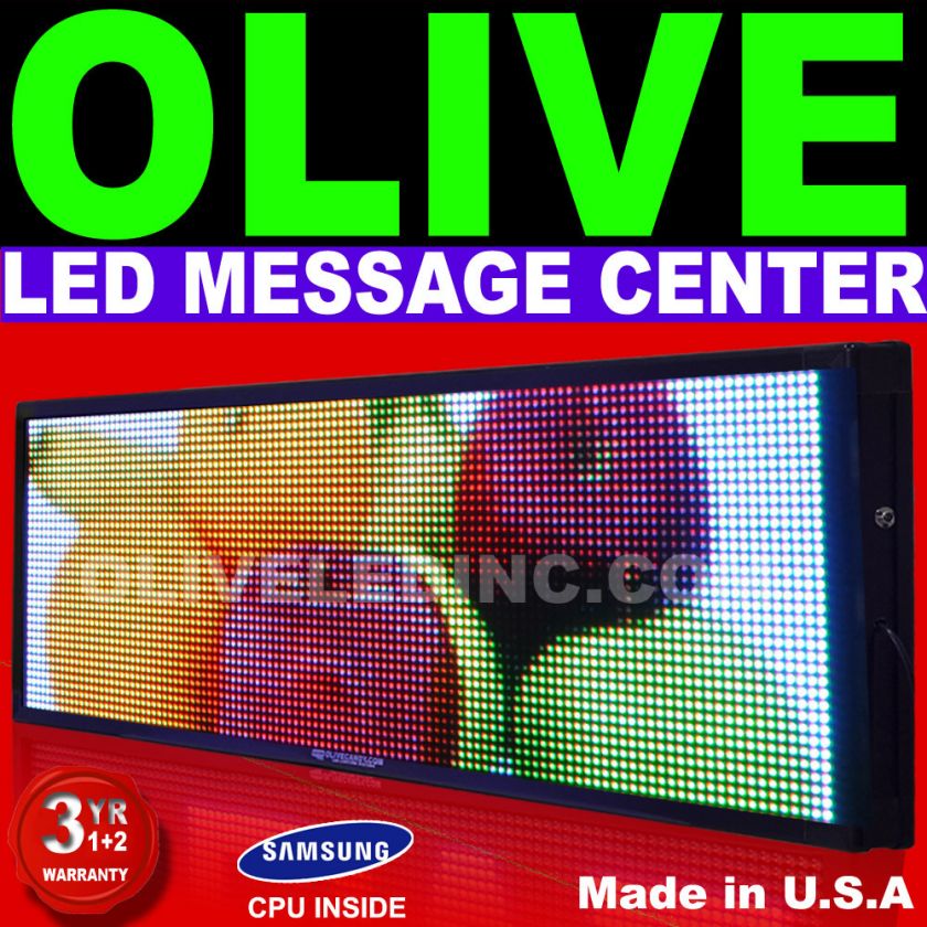 LED Sign Program. Full clr Digital Scroll Board 19x69  