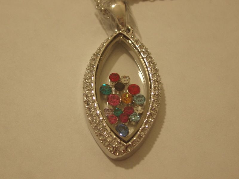 SWAROVSKI MULTICOLOR CRYSTALS PENDANT.  