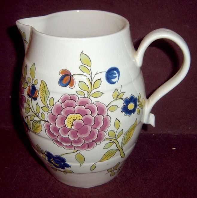 Williamsburg Restoration Delft Floral Pitcher Replica  