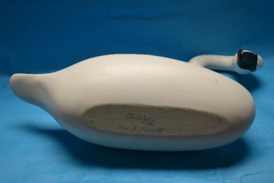 SWAN DUCK DECOY Sgd CHARLES JOBES 1996  