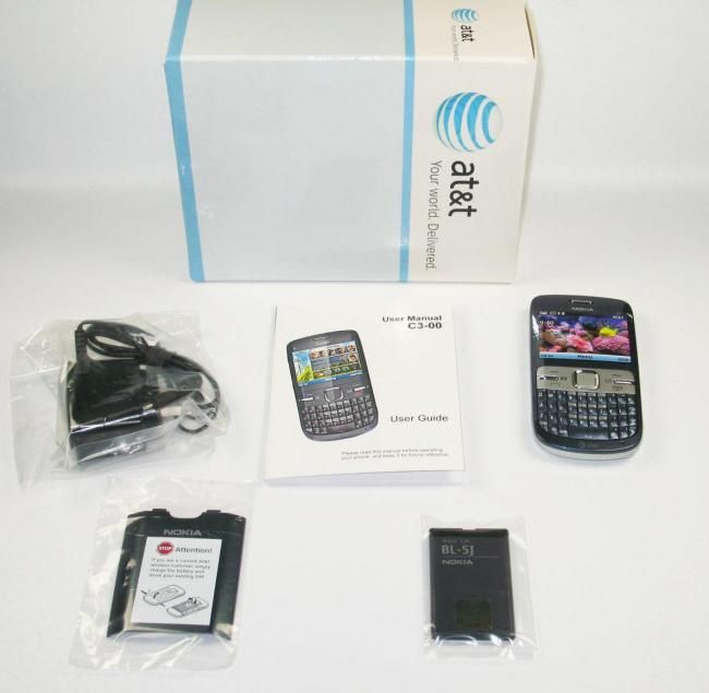 New Nokia C Series C3 QWERTY Cell Phone for (AT&T)  