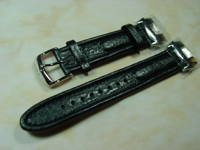 Seiko ALBA Black Leather Man Watch Strap 18mm NEW  