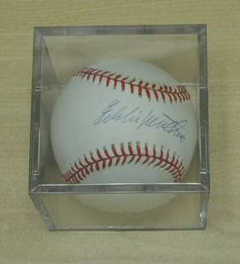 EDDIE MATTHEWS AUTOGRAPHED BASEBALL  