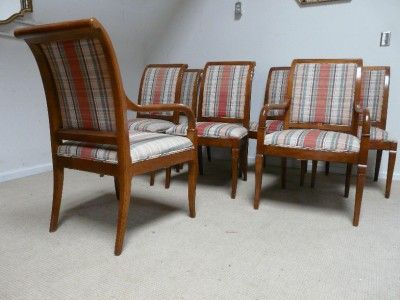 Set 8 HENREDON DINING CHAIRS EMPIRE Biedermeier REGENCY styl Solid 