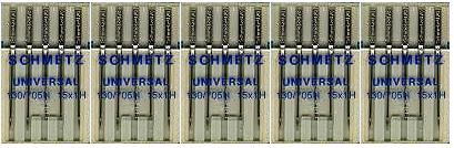 25 Schmetz Universal Sewing Machine Needles Size 65/9  