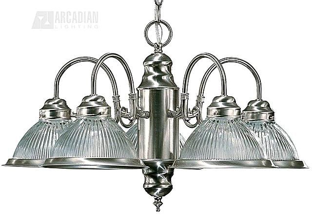 Savoy House 17022SN Five Light Chandelier Lighting in satin nickel 