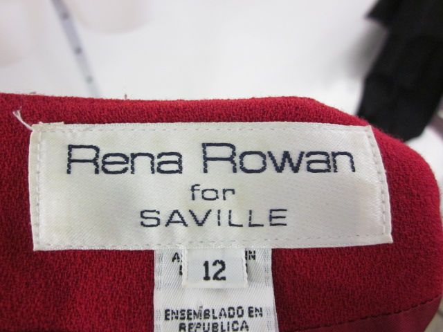 RENA ROWAN FOR SAVILLE Red Single Button Blazer Sz 12  