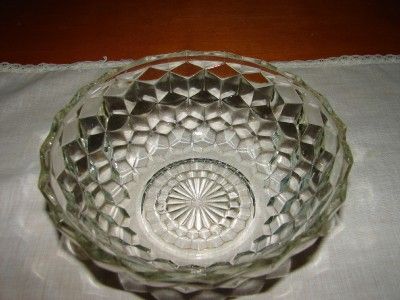 Vintage Fostoria American? Cube Bowl Dish  