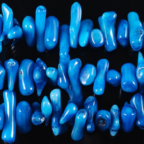 STRAND BLUE SEA CORAL SAPLING GEM SALMON LOOSE BEADS  