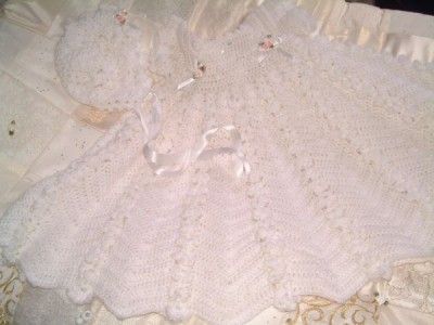 CROCHET PATTERN**DAISY CHAIN**BABY CHRISTENING GOWN SET  