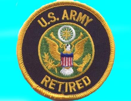 RETIRED U.S. ARMY military biker motorcycle moto PATCH  