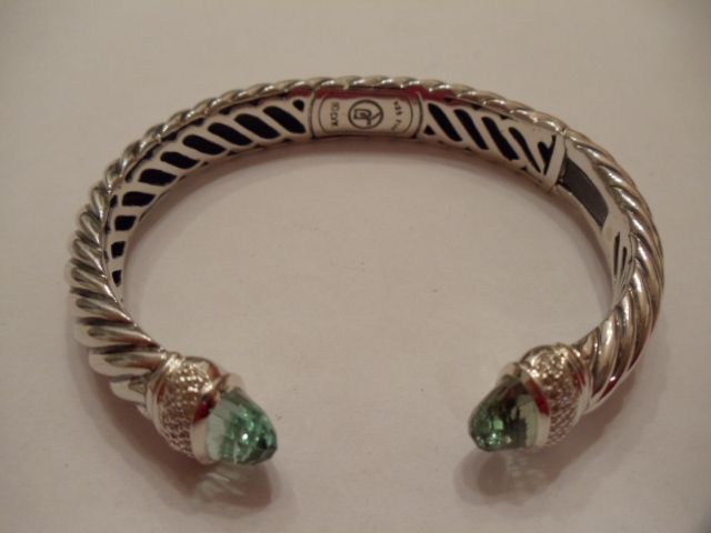 2100 David Yurman BRAND NEW NEVER USED Cuff Bracelet, Prasiolite 