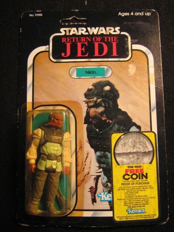 Star Wars Vintage RotJ NIKTO 79 back A coin offer  