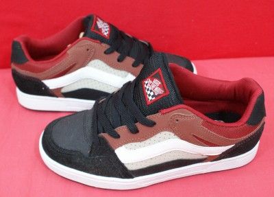 New Mens VANS 6.0 Desurgent Black / Taupe / Red MID HI Skateboard 