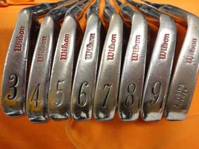 Right Handed Vintage Wilson Staff Goose Neck Forged Iron Set 3 PW 