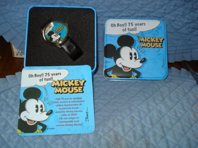 Mickey Mouse Character Watch,75 Years Of Fun MIB Disney  