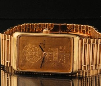 Excellent Vintage 18K Corum Bank of Switzerland Gr. 15 w/ Original 