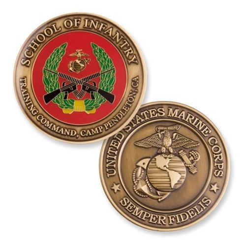 Marine Corps School of Infantry Challenge Coin. USMC CP  