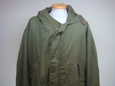 VINTAGE KOREAN WAR M 1951 FISH TAIL PARKA SZ MEDIUM WITH LINNING 