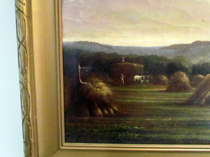 Antique 1882 Hudson Valley George Harrington Painting, John Martin 