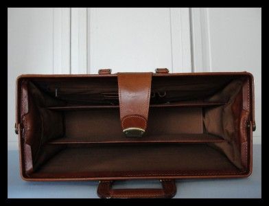   Leather Gladstone Case Doctor Pilot Lawyer Attache Briefcase  