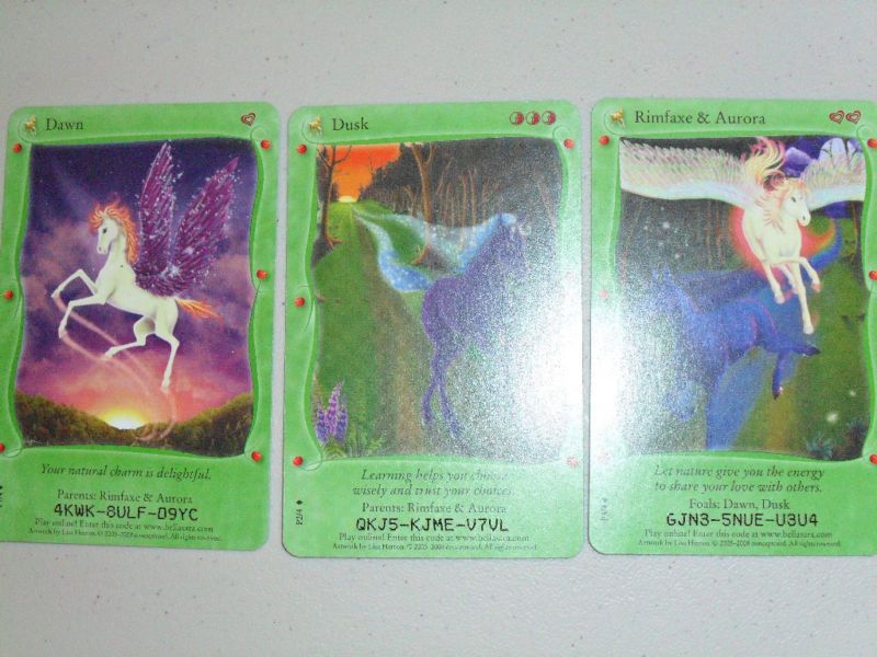 BELLA SARA DAWN, DUSK, RIMFAXE & AURORA CODE CARDS NEW  