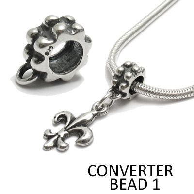 Charm bail rings, locks and converter beads (by dozen)  