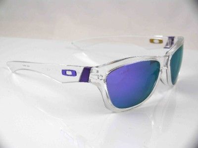 Oakley Jupiter Clear frame Violet Iridium frogskin New  