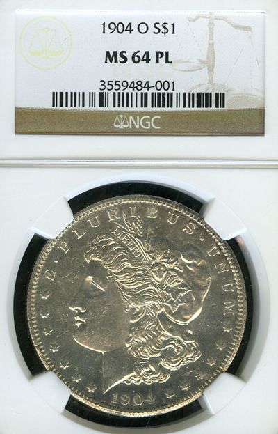 1904 NGC MS 64 PL MORGAN SILVER DOLLAR S$1 FB79  