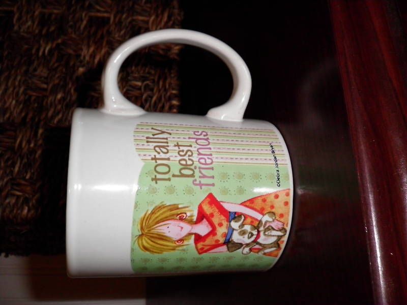 COFFEE CUP MUG NEW TOTALLY BEST FRIENDS 3.75 TALL CUTE  