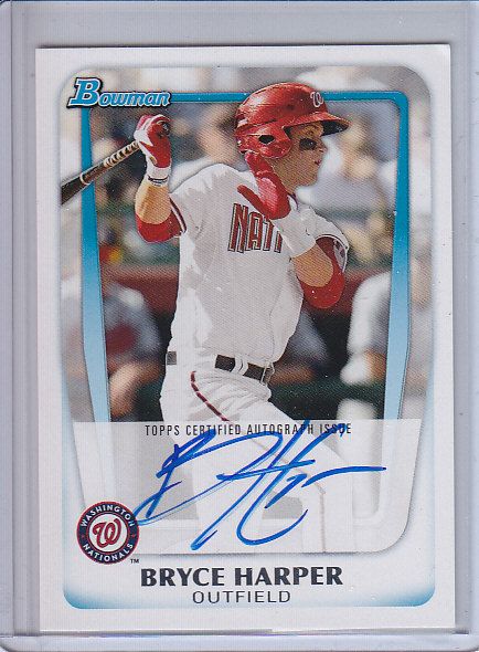 BRYCE HARPER 2011 BOWMAN AUTO  