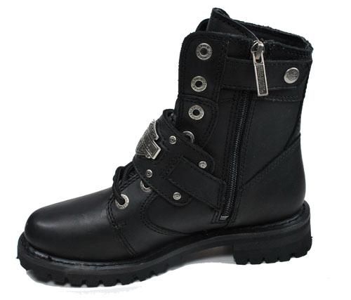   Kasey Black Leather Motorcycle Rider Boots Women Size 84294  