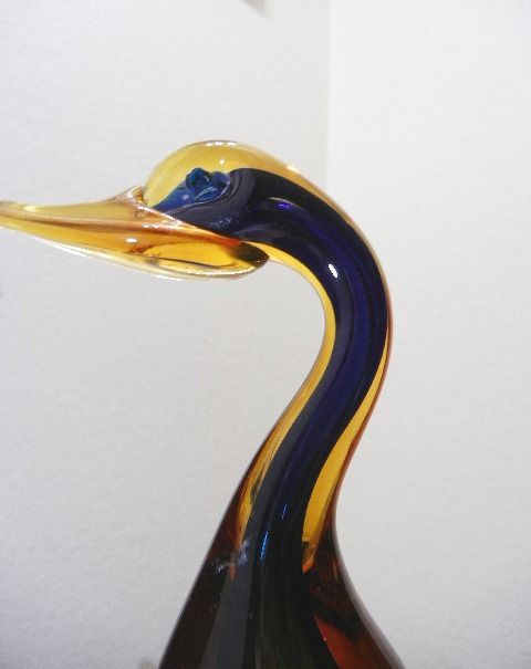 PAIR VINTAGE MURANO GLASS DUCKS  