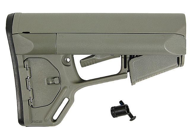    Similar to the Magpul CTR stock, the ACS featuresa friction 
