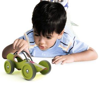 Hape E RACER SUZUKA GREEN bamboo wooden toy car  