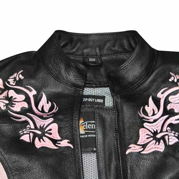 Xelement XS2005 Embroidered Ladies Motorcycle Jacket S  