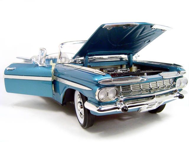 1959 CHEVROLET IMPALA CONVERTIBLE BLUE 118 MODEL  