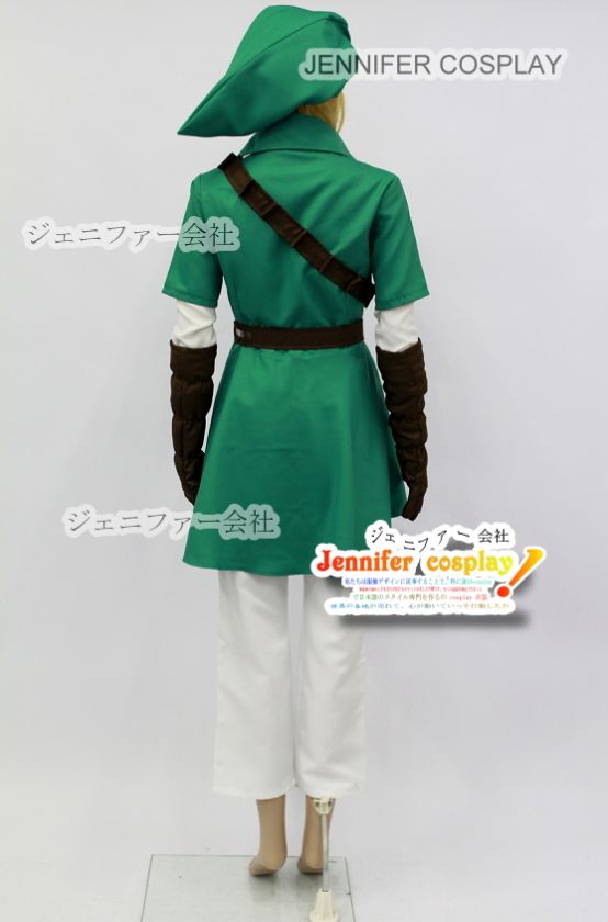 The Legend of Zelda link cosplay costume Women M & Men L size  