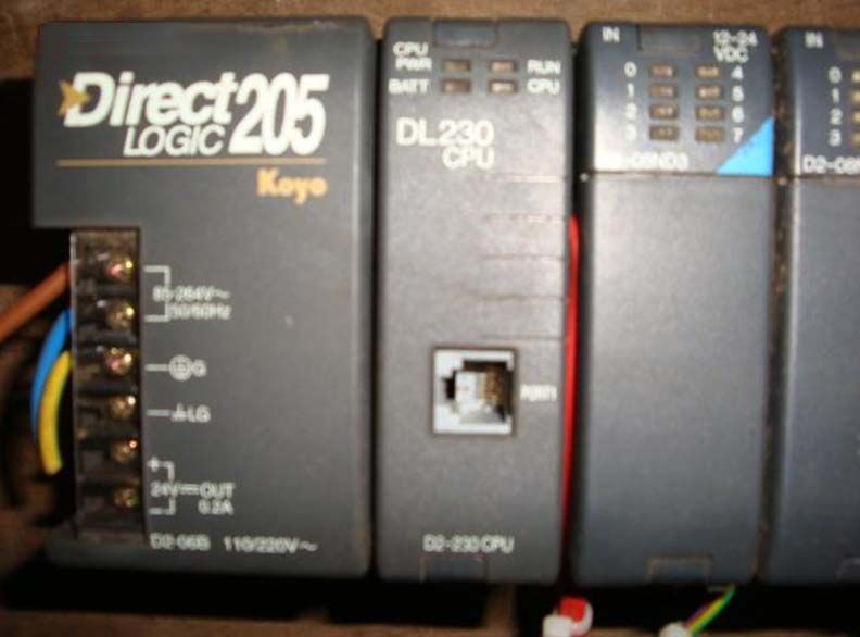 Koyo Direct Logic 205 PLC DL230 CPU +D2 08ND3 +D2 08TD1  