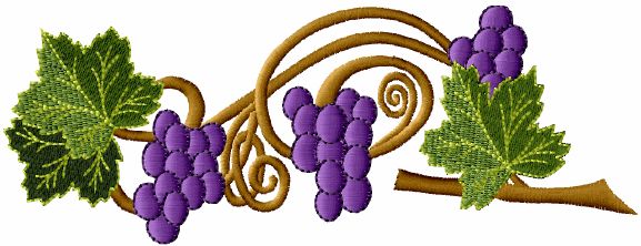 Grape Vines machine embroidery designs set 5x7 hoop  