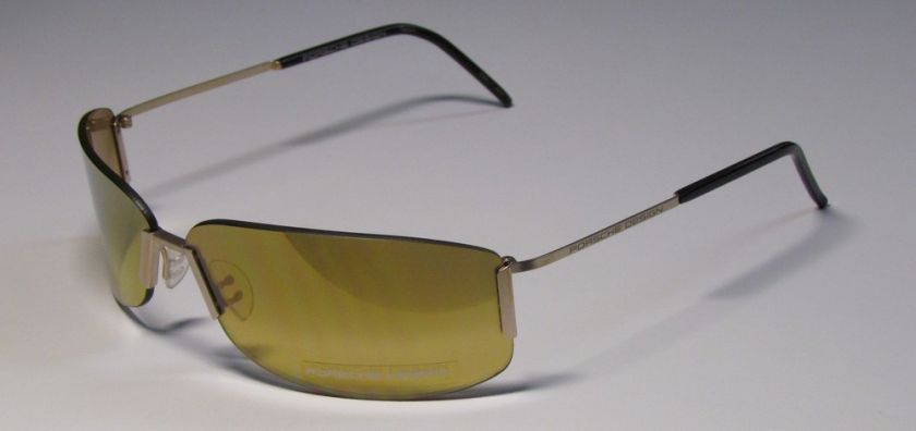 NEW PORSCHE DESIGN 8412 A TITANIUM FRAME MIRRORED GOLD LENSES 