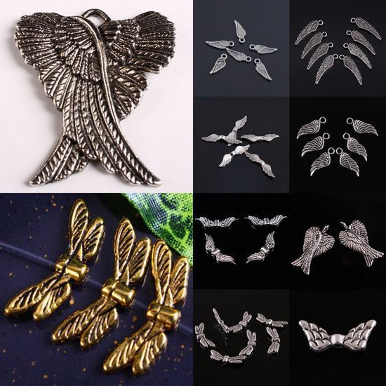   Dragonfly Wings Angels Flying Loose Spacer Charms Bead Finding  