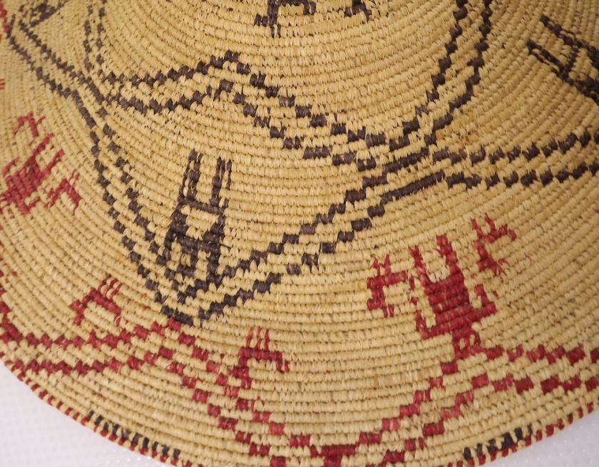 Antique Hand Made Indian Native American Basket  