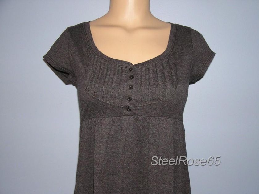 NEW Aeropostale Gray Yoke Ruffle Cover Up Sun Dress M  