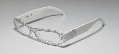    15 140 CRYSTAL/WHITE PLASTIC EYEGLASS/GLASSES/FRAMES WOMENS   