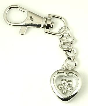 Mini Heart Locket Keychain for Floating Charms  