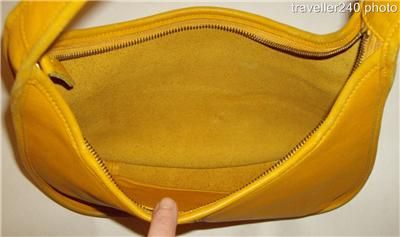 COACH ERGO Bag Sunflower Yellow Leather Hobo Shoulder Purse Zip Top 