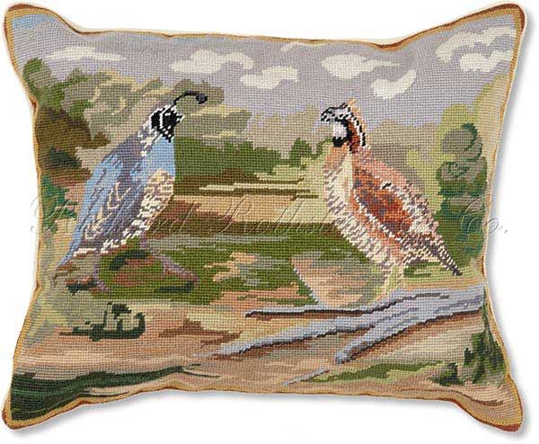 Bobwhite Quail Wildlife Lodge Cabin Decorative Pillow  