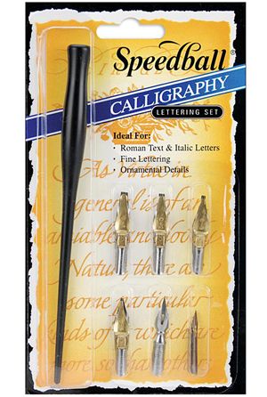   Calligraphy Pen Set 6pk Assorted Nibs C1,C2,C3,C4,100,512 SPE 2961